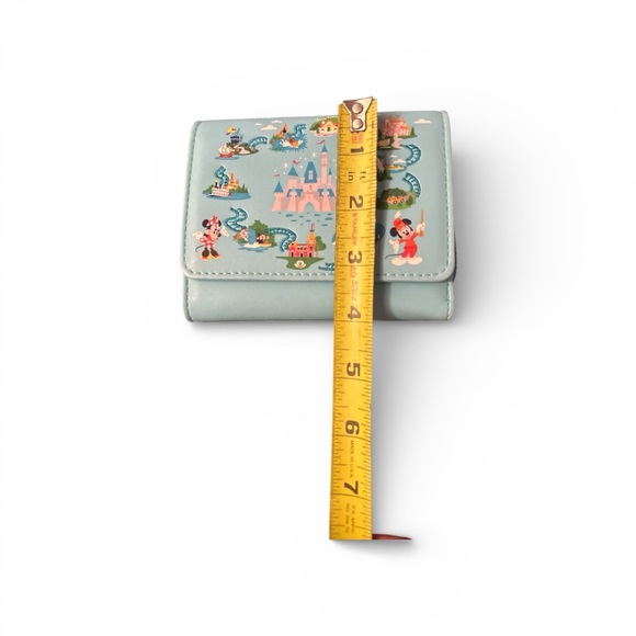 Loungefly Blue Wallet with Disney Castle and Characters - Picture 6 of 6